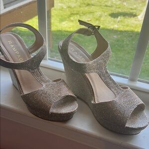 Rampage Silver Women's Wedge Sandals